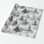 Black Christmas Pattern#3 ID1009 ラッピングペーパー (アンロールド)