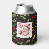 Black Christmas patterns 缶クーラー (缶正面)