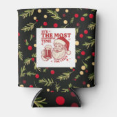 Black Christmas patterns 缶クーラー (正面)