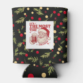 Black Christmas patterns 缶クーラー (裏面)