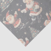 Black Christmas Santa Tree Snowman 薄葉紙 (詳細)