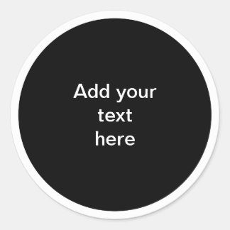 Black circle with white circle frame TEMPLATE,  ラウンドシール