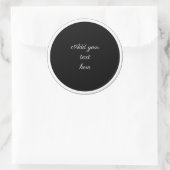 Black circle with white circle frame TEMPLATE,  ラウンドシール (バッグ)