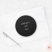 Black circle with white circle frame TEMPLATE,  ラウンドシール (封筒)