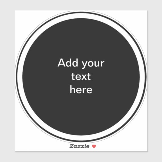 Black circle with white circle TEMPLATE, シール (シート)