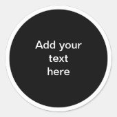 Black circle with white circle TEMPLATE, ラウンドシール (正面)