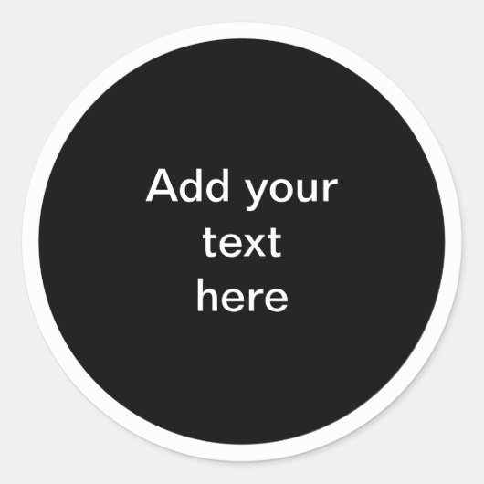 Black circle with white circle TEMPLATE, ラウンドシール (正面)