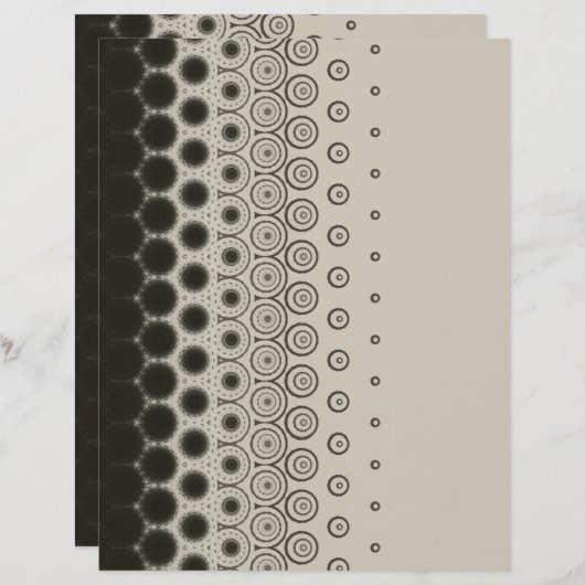 Black Circles on Pale Grey scrapbook paper (正面/裏面)