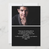 Black Class of 2024 Graduation Thank You Photo サンキューカード (裏面)