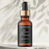 Black Classic Face Serum Dropper Bottle Label ラベル