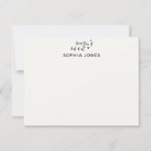 Black Classic Paw Print Stationery Note Card 招待状 (正面)