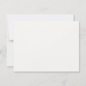 Black Classic Paw Print Stationery Note Card 招待状 (裏面)