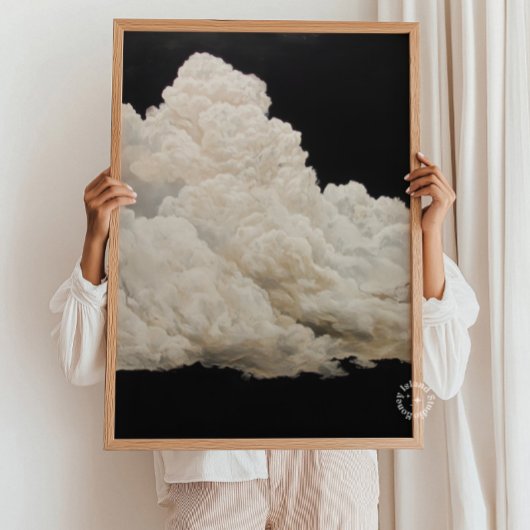 Black Clouds Sky Wall Print Modern Abstract  ポスター