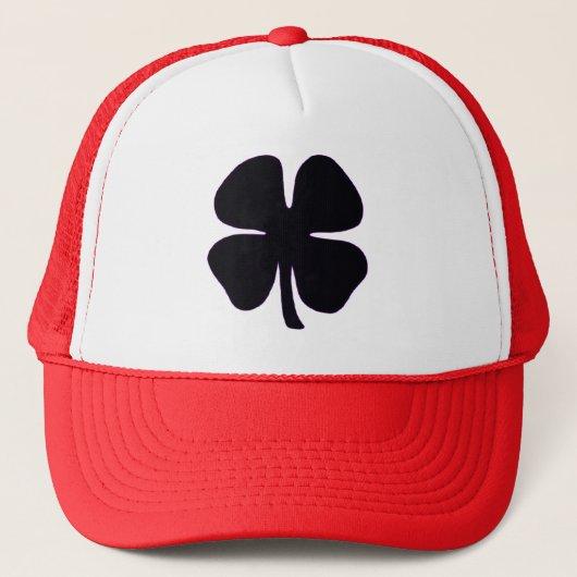 Black Clover white and red foam trucker hat キャップ (正面)