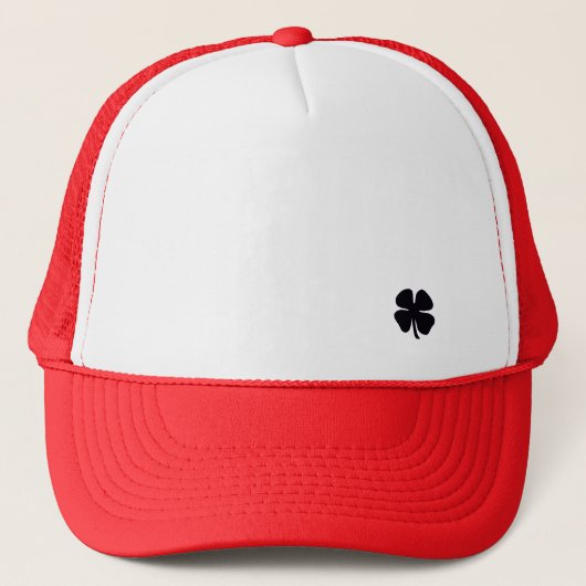 Black Clover white and red foam trucker hat キャップ (正面)
