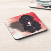 Black Cocker Spaniel Puppy - Abby コースター (左側)