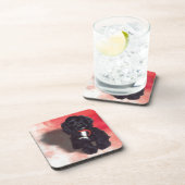 Black Cocker Spaniel Puppy - Abby コースター (右側)