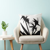 BLACK - Cojín con Flor del paraíso en negro クッション (椅子)