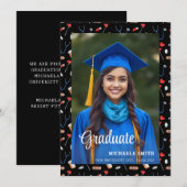 Black College Doctor Nurse Script Photo Graduate  案内状 (正面/裏面)