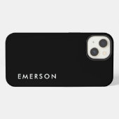 Black Color Name Minimalist iPhoneケース (裏面横)