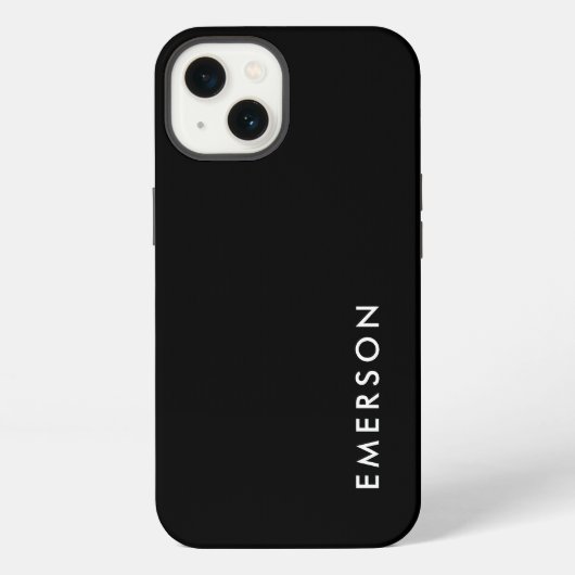 Black Color Name Minimalist iPhoneケース (裏面)