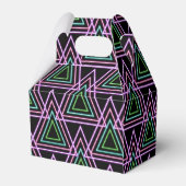 Black Colorful Retro 80's Neon Geometric Triangles フェイバーボックス (裏面サイド)