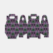 Black Colorful Retro 80's Neon Geometric Triangles フェイバーボックス (折り畳みなし)