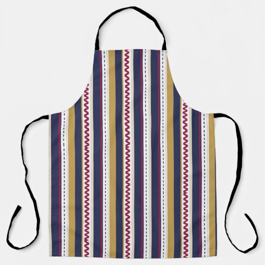 Black colour combination apron エプロン (正面)