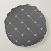 Black colour Round Pillow ラウンドクッション (裏面)