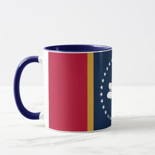 Black Combo Mug with flag of Mississippi, USA マグカップ (左)