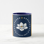 Black Combo Mug with flag of Mississippi, USA マグカップ (中央)