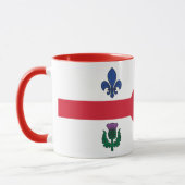 Black Combo Mug with flag of Montreal, Quebec マグカップ (左)