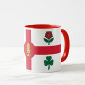 Black Combo Mug with flag of Montreal, Quebec マグカップ (正面右)