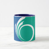 Black Combo Mug with flag of Ottawa, Canada マグカップ (中央)