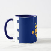 Black Combo Mug with flag of Quebec City マグカップ (左)
