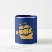 Black Combo Mug with flag of Quebec City マグカップ (中央)