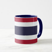 Black Combo Mug with flag of Thailand マグカップ (正面右)