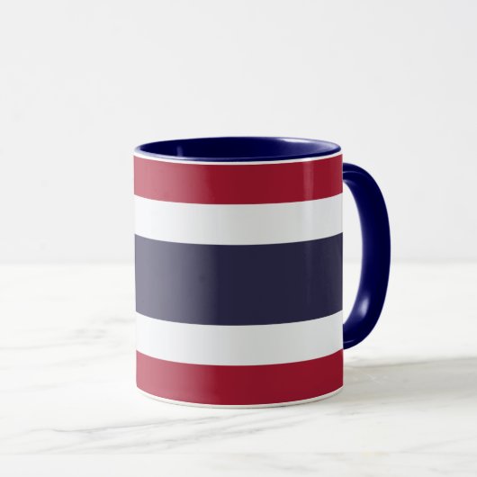 Black Combo Mug with flag of Thailand マグカップ (正面右)