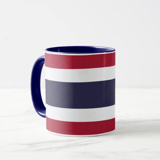 Black Combo Mug with flag of Thailand マグカップ (正面左)