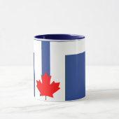 Black Combo Mug with flag of Toronto, Canada マグカップ (中央)