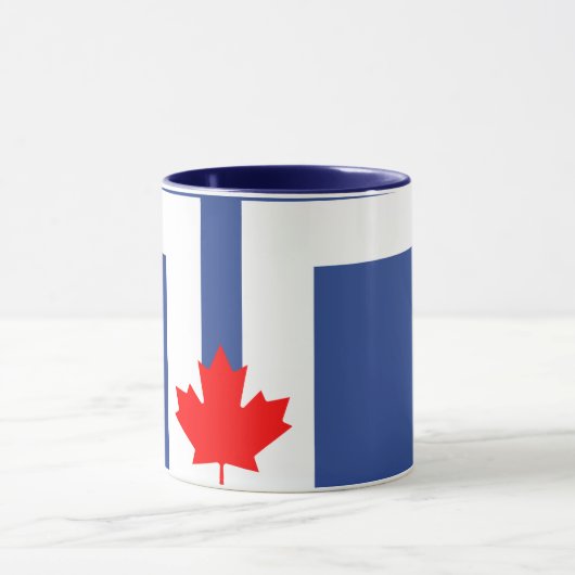 Black Combo Mug with flag of Toronto, Canada マグカップ (中央)