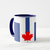 Black Combo Mug with flag of Toronto, Canada マグカップ (正面左)