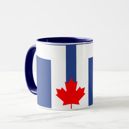 Black Combo Mug with flag of Toronto, Canada マグカップ (正面左)