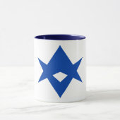 Black Combo Mug with flag of Toyota City, Japan マグカップ (中央)