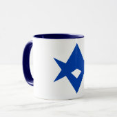 Black Combo Mug with flag of Toyota City, Japan マグカップ (正面左)