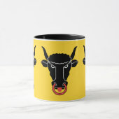 Black Combo Mug with flag of Uri, Switzerland マグカップ (中央)