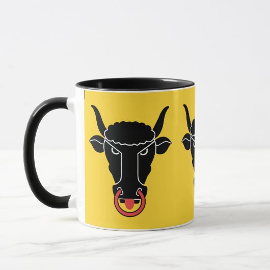 Black Combo Mug with flag of Uri, Switzerland マグカップ (左)