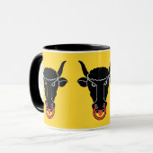 Black Combo Mug with flag of Uri, Switzerland マグカップ (正面左)