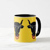 Black Combo Mug with flag of Uri, Switzerland マグカップ (正面右)