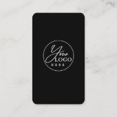 Black Connect With UsソーシャルメディアQRコード 名刺 (裏面)